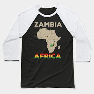 Zambia-Africa Baseball T-Shirt